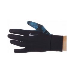 Rękawiczki męskie: Nike Rękawiczki męskie Thermal Camoraster Running Gloves Black/blue Hero r. XL