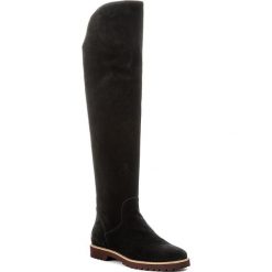 Muszkieterki NESSI - 17271/N Czarny W. Czarne buty zimowe damskie Nessi, z materiału, przed kolano, na wysokim obcasie, na obcasie. W wyprzedaży za 329,00 zł.