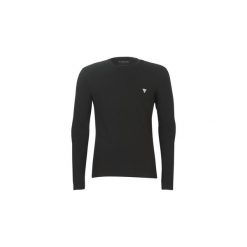 T-shirty z długim rękawem Guess CORE. Czarne t-shirty męskie Guess, s, z aplikacjami, bez kołnierzyka, długie. Za 129,00 zł.