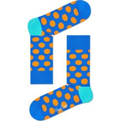 Happy Socks - Skarpety Big Dot. Niebieskie skarpetki męskie marki Happy Socks, z bawełny. W wyprzedaży za 27,90 zł.