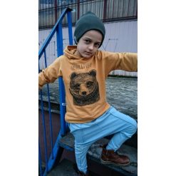 Bluzy chłopięce: Bluza Never give up AW 2016/2017 karmel