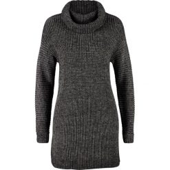 Sweter melanżowy z golfem bonprix czarny melanż. Czarne swetry damskie bonprix, melanż. Za 99,99 zł.