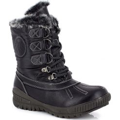 Kozaki "Bianca" w kolorze czarnym. Czarne buty zimowe damskie Kimberfeel. W wyprzedaży za 302,95 zł.