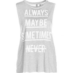 Reebok MUSCLE Top medium grey heather. Szare topy sportowe damskie marki Reebok, l, z materiału. W wyprzedaży za 126,65 zł.