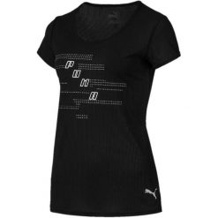 Puma Bluzka Damska Ignite S S Logo Tee Black q1 Sm. Czarne bluzki sportowe damskie Puma, s, bez wzorów, ze skóry, bez kołnierzyka, z krótkim rękawem, krótkie, bez kaptura, na fitness i siłownię, climacool (adidas). W wyprzedaży za 93,00 zł.