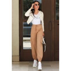 Spodnie damskie FAYA BEIGE. Brązowe spodnie damskie Spodnie damskie FAYA BEIGE, s. W wyprzedaży za 79,00 zł.