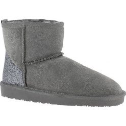 Buty zimowe damskie: Zimowe botki w kolorze szarym