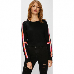Tally Weijl - Bluza. Czarne bluzy rozpinane damskie TALLY WEIJL, l, z nadrukiem, z bawełny. W wyprzedaży za 49,90 zł.