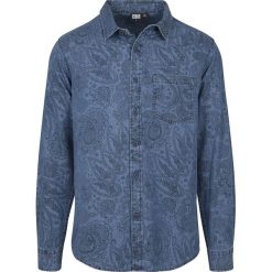 Koszule męskie na spinki: Urban Classics Printed Paisley Denim Shirt Koszula niebieski