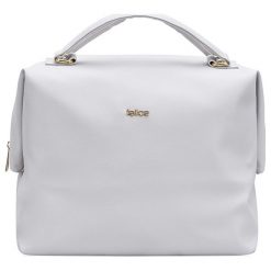 TORBA SHOPPER FB04 LOCA JASNA SZARA - Jasny szary. Szare torby damskie na zakupy Felice, w paski, ze skóry ekologicznej, eleganckie, na ramię, duże, bez dodatków. Za 139,00 zł.