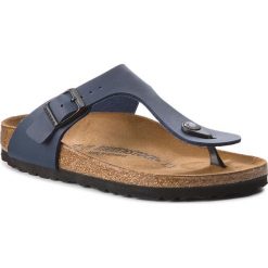 Japonki BIRKENSTOCK - Gizeh Bs 0143623 Blue. Niebieskie klapki damskie Birkenstock, bez wzorów, ze skóry ekologicznej, bez obcasa. W wyprzedaży za 229,00 zł.