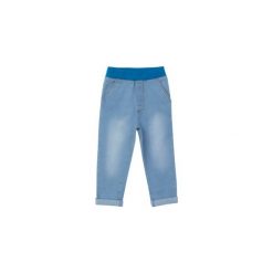 Spodnie niemowlęce chłopięce jeans. Niebieskie spodnie niemowlęce TXM, bez wzorów, z jeansu. Za 24,99 zł.