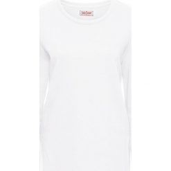 Bluzy rozpinane damskie: Długa bluza z rozcięciami bonprix biel wełny