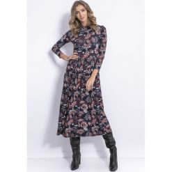 Sukienka boho długa - Flower, l. Sukienki damskie e-margeritka.pl, l, bez wzorów, z bawełny, eleganckie, bez kołnierzyka, z długim rękawem, długie, maxi. Za 179,99 zł.