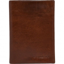VIP COLLECTION - Portfel skórzany Milano. Brązowe portfele męskie marki VIP COLLECTION, z materiału. W wyprzedaży za 69,90 zł.
