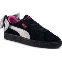 Sneakersy PUMA - Suede Bow Jr 367316 10 Puma Black/Fuchsia Purpie. Czarne półbuty damskie Puma, ze skóry. W wyprzedaży za 199,00 zł.