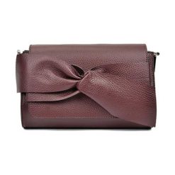 Torebki klasyczne damskie: Skórzana torebka w kolorze bordowym – (S)25 x (W)20 x (G)9 cm
