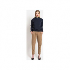 Spodnie WOOLLY CAMEL LTD. - wełna. Brązowe spodnie z wysokim stanem TRUE COLOR by Ann, z tkaniny. Za 329,00 zł.
