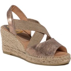 Espadryle KANNA - 20KV8071 Enciso Sabbia. Żółte espadryle damskie Kanna, bez wzorów, ze skóry, bez obcasa, na obcasie. Za 369,00 zł.