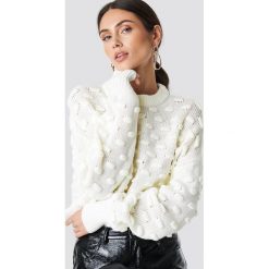 NA-KD Sweter Bubble - Offwhite. Szare swetry oversize damskie marki NA-KD, z dzianiny. Za 161,95 zł.