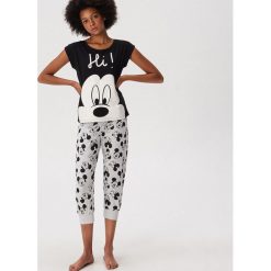 Piżama z grafiką Mickey Mouse - Czarny. Czarne piżamy damskie Sinsay, xl, z motywem z bajki, bez rękawów. Za 59,99 zł.