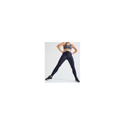 Legginsy fitness cardio damskie 120 granatowe. Niebieskie legginsy sportowe damskie DOMYOS, xl, bez wzorów, z elastanu, na fitness i siłownię. Za 59,99 zł.