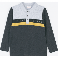Koszulka. Szare t-shirty chłopięce DOWN THE ROAD, z aplikacjami, z dzianiny, z długim rękawem. Za 55,90 zł.