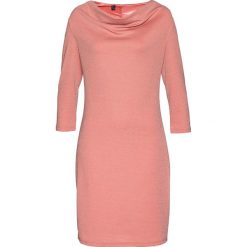 Sukienka shirtowa bonprix jasny koralowy - srebrny. Pomarańczowe sukienki damskie bonprix, bez wzorów, bez kołnierzyka, bez rękawów, dopasowane. Za 149,99 zł.