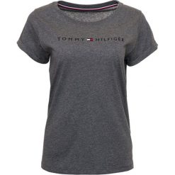 Tommy Hilfiger damska koszulka UW0UW01618 RN TEE SS LOGO L szary. Szare koszulki damskie TOMMY HILFIGER, l, bez wzorów, bez kołnierzyka, bez rękawów. Za 179,00 zł.