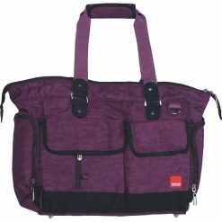 Torebki klasyczne damskie: Torba „Baggy” w kolorze fioletowym na akcesoria do przewijania – 35 x 32 x 15 cm