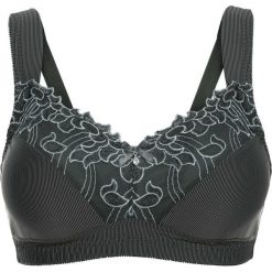 Biustonosz odciążający, bez fiszbinów bonprix antracytowo-szary w paski. Szare biustonosze bonprix, w paski. Za 49,99 zł.