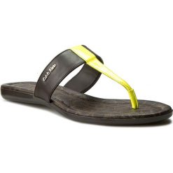 Chodaki damskie: Japonki CALVIN KLEIN BLACK LABEL - Oracle N12021 Brown/Vibr