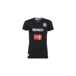 T-shirty z krótkim rękawem Geographical Norway JAYFOUR. Czarne t-shirty męskie marki Geographical Norway, s, bez wzorów, bez kołnierzyka, krótkie. Za 89,00 zł.