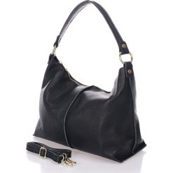 Torebki klasyczne damskie: Skórzana torebka w kolorze czarnym – 33 x 27 x 13 cm