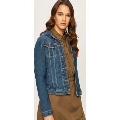 Lee - Kurtka jeansowa. Niebieskie kurtki damskie Lee, s, bez wzorów, z elastanu, krótkie. Za 399,90 zł.