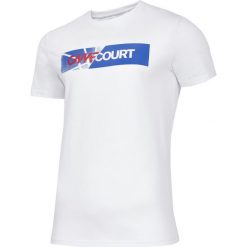 T-shirt męski TSM235 - biały. Białe koszulki męskie 4f, m, bez wzorów, z bawełny, bez kołnierzyka, bez rękawów. Za 49,99 zł.