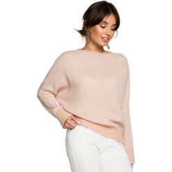 Sweter o kimonowych rękawach - bladoróżowy. Swetry damskie BE, s, bez wzorów, z poliesteru, bez rękawów, bez kaptura. Za 119,00 zł.