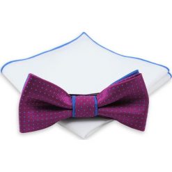 Stylowa mucha + poszetka - Chattier MUCH0215. Muszki męskie Chattier, na imprezę, w paski, eleganckie. Za 44,00 zł.