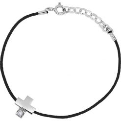 Bransoletki damskie: Bransoletka w kolorze czarnym z diamentem