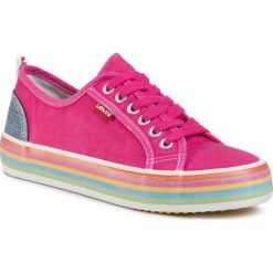 Tenisówki LEVI'S - VBET0008T Acid Pink 2818. Różowe trampki dziewczęce bez wzorów, z gumy, na sznurówki. Za 219,00 zł.