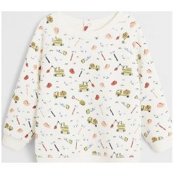 Mango Kids - Bluza dziecięca Bob 80-104 cm. Białe bluzy chłopięce Mango Kids, bez wzorów, z bawełny, bez rękawów, bez kaptura. Za 59,90 zł.