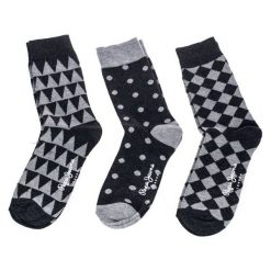 Pepe Jeans 3 Pack Skarpety Męskie Vern 43 - 46 Czarny. Czarne skarpetki męskie marki Pepe Jeans, bez wzorów, z jeansu. Za 75,90 zł.