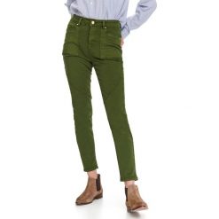 Spodnie damskie skinny z ozdobnym cięciem. Brązowe spodnie damskie Top Secret, na wiosnę, s, bez wzorów. Za 129,99 zł.