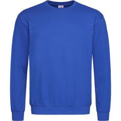 Chabrowa Bluza Męska, Okrągły Dekolt -STEDMAN- Bez Kaptura, Jednokolorowa, Bez Nadruku SWJNPLST4000brightroyal. Niebieskie bluzy męskie Stedman, m, w paski, z bawełny, klasyczne, z okrągłym kołnierzem, bez rękawów, bez kaptura. Za 115,00 zł.