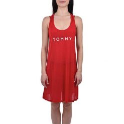 Tommy Hilfiger Tommy Short Tank Dress Dress Tee Tango Red UW0UW01730 -611 (rozmiar M). Czerwone spódniczki damskie TOMMY HILFIGER, m, bez wzorów. W wyprzedaży za 176,00 zł.