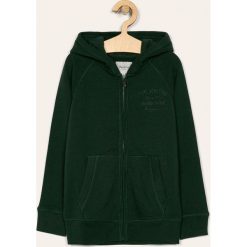 Pepe Jeans - Bluza dziecięca Mimmi. Zielone bluzy chłopięce Pepe Jeans, bez wzorów, z bawełny, bez rękawów, z kapturem. W wyprzedaży za 159,90 zł.