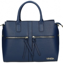 Torba - 8-010-O D BLU. Żółte torebki klasyczne damskie Venezia, ze skóry. Za 265,00 zł.