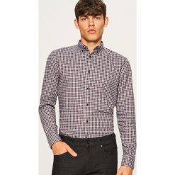 Koszula w kratkę slim fit - Szary. Szare koszule męskie w kratę marki Reserved, s. Za 99,99 zł.