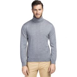 SWETER SWP000028 RUFO. Szare swetry męskie Giacomo Conti, m, bez wzorów, z wełny, klasyczne, z golfem, bez kaptura. Za 229,00 zł.