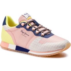 Sneakersy PEPE JEANS - Gable Puzzle PLS30809 Pale Pink 300. Różowe półbuty damskie Pepe Jeans, z jeansu. W wyprzedaży za 259,00 zł.